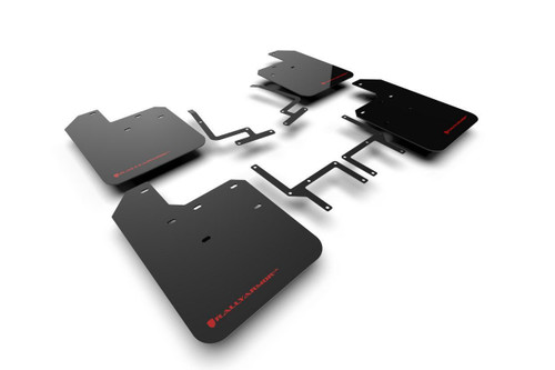 For Rally Armor 18-22 Jeep JL Wrangler Black UR Mud Flap W/ Red Logo