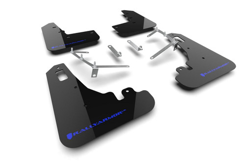 Rally Armor For 2022+ Subaru BRZ / 2022+ Toyota GR86 Black UR Mud Flap W/ Blue