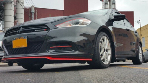 Rally Armor UR Black Mud Flap with Red Logo for 2013-2016 Dodge Dart