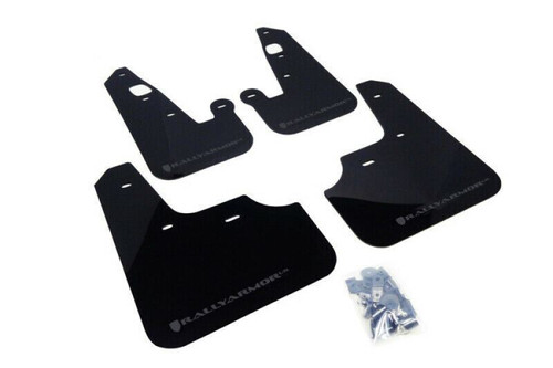Rally Armor MF8-UR-BLK/GRY Black Mud Flap/Grey Logo