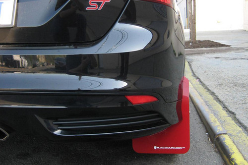 Rally Armor for 13+ Ford Focus ST Black Mud Flap W/ Grey Logo