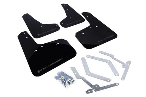 Rally Armor for 13+ Ford Focus ST Black Mud Flap W/ Grey Logo