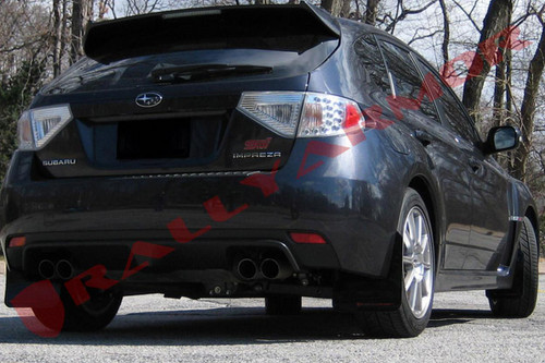 Rally Armor V2 for 08-11 STI (hatch) / 11 WRX (hatch) UR Black Mud Flap w/ logo