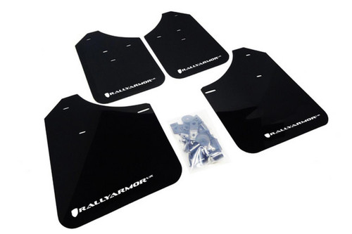 Rally Armor UR Black Mud Flap with White Logo for 02-07 Subaru WRX/STI/RS/2.5i (wagons req mod)