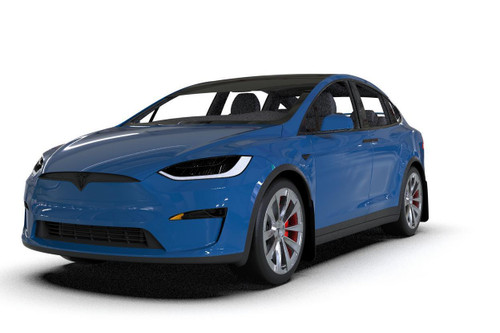 For Rally Armor 2022 Tesla Model X Black UR Mud Flap W/ Red Logo