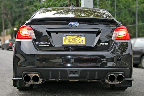 Rally Armor for 15+ Subaru WRX & STi Sedan Only UR Black Mud Flap W/ Teal