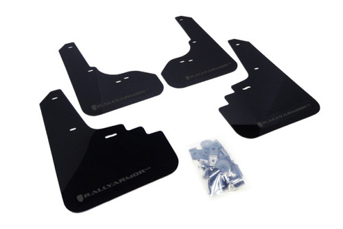 Rally Armor UR Black Mud Flap with Grey Logo for 2005-2009 Legacy GT and Outback