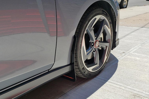 Rally Armor for 2019+ Hyundai Veloster Turbo R-Spec UR Black Mud Flap W/ Dark