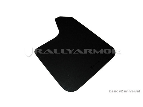 Rally Armor Universal fitment (no hardware) Basic Black Mud Flap w/ Blue Logo