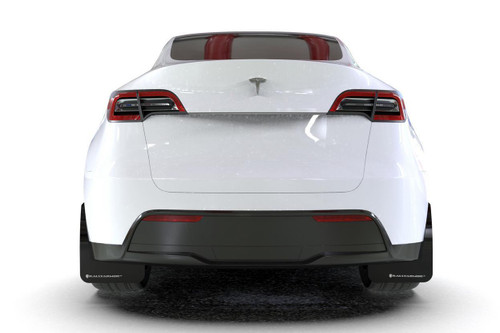 Rally Armor for 20-21 Tesla Model Y UR Black Mud Flap W/ White Logo