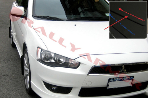Rally Armor UR Black Mud Flap with Red Logo for 2007+ Mitsubishi Lancer (doesn't fit Sportback)