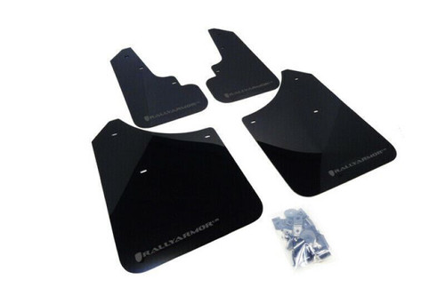 Rally Armor MF5-UR-BLK/GRY Black Mud Flap/Grey Logo