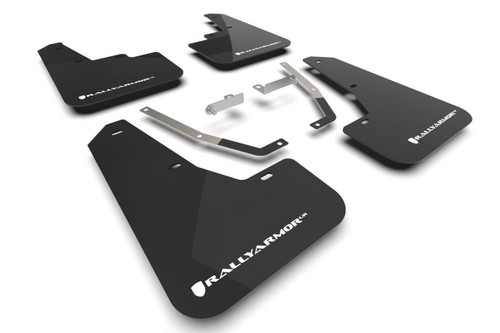 Rally Armor Black UR Mud Flap with White Logo for 2024 Subaru Crosstrek