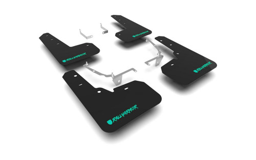 Rally Armor For 13-17 Subaru Crosstrek XV Black UR Mud Flap W/ Teal Altered Font