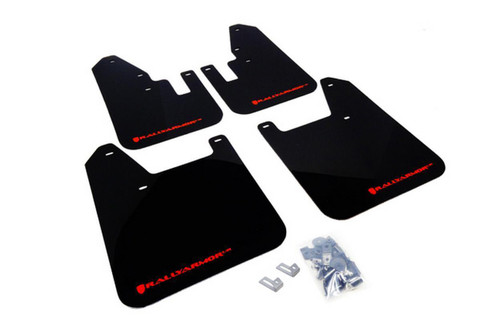Rally Armor UR Black Mud Flap with Red Logo for 1998-2002 Subaru Forester