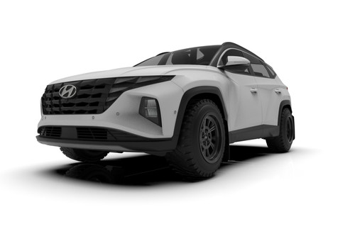 Rally Armor Black UR Mud Flap with Grey Logo for 2022 Hyundai Tucson