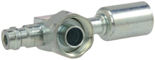 Four Seasons 90 Degree Female O-Ring Short Drop w/ R134a Service Port, Stl, Std. Dia. Bdlck. 14818