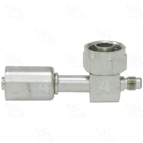 Four Seasons 90 Degree Female O-Ring Short Drop w/ R12 Service Port, Stl., Std. Dia. Beadlock 12819