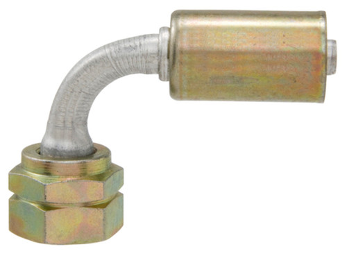 Four Seasons 90 Degree Female Metric O-Ring, Aluminum, Standard Dia. Beadlock, A/C Fitting 14626