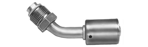 Four Seasons 45 Degree Male O-Ring Short Pilot, Steel, Standard Diameter Beadlock A/C Fitting 12830
