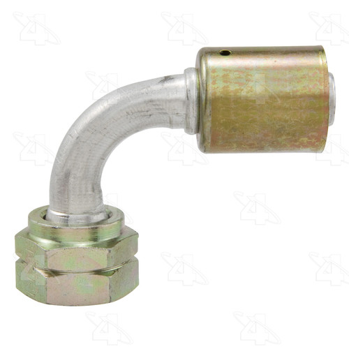 Four Seasons 90 Degree Female Metric O-Ring, Aluminum, Standard Dia. Beadlock, A/C Fitting 14672