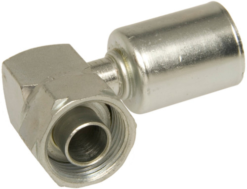 Four Seasons 90 Degree Female O-Ring Short Drop, Steel, Standard Dia. Beadlock A/C Fitting 15211