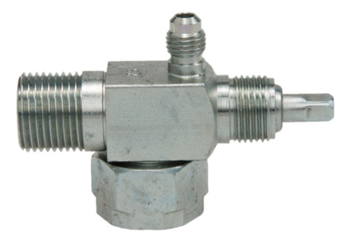 Four Seasons 90 Degree Tube-O to Male Insert O-Ring with R12 Service Port, Steel, Adapter 12721