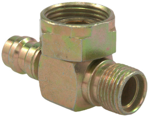 Four Seasons 90 Degree Rotolock to Male Insert O-Ring with R134a Service Port, Steel, Adapter 14728