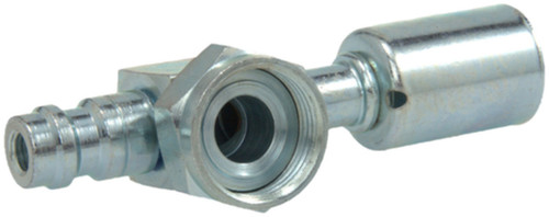 Four Seasons 90 Degree Rotolock Short Drop with R134a Service Port, Steel, Std. Dia. Beadlock 14768