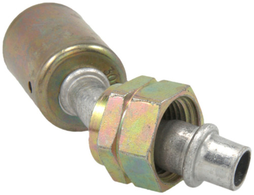 Four Seasons 45 Degree Female Metric O-Ring, Aluminum, Standard Dia. Beadlock, A/C Fitting 14528