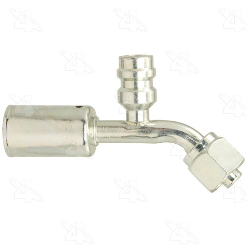 Four Seasons 45 Degree Female O-Ring Long Pilot w/ R134a Service Port, Stl, Std Dia. Beadlock 15949