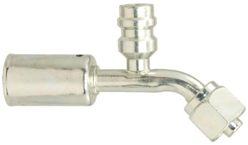 Four Seasons 45 Degree Female O-Ring Long Pilot w/ R134a Service Port, Stl, Std Dia. Beadlock 15949