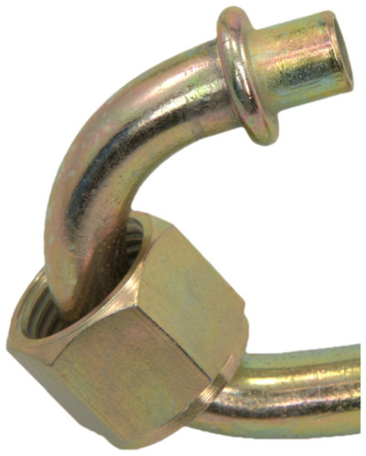 Four Seasons 180 Degree Female O-Ring Long Pilot, Steel, Standard Dia. Beadlock A/C Fitting 18957