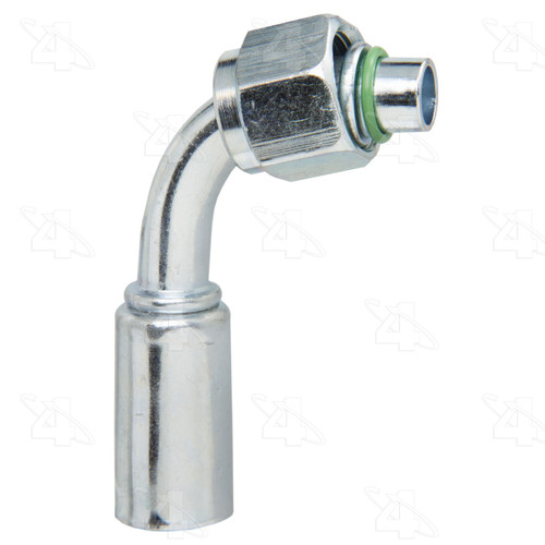 Four Seasons 90 Degree Female O-Ring Long Pilot, Steel, Reduced Diameter Beadlock A/C Fitting 18098