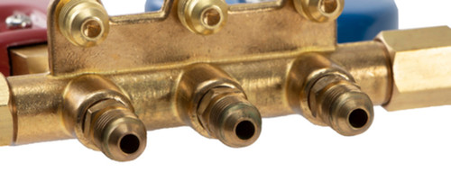 Four Seasons R134a Brass Fahrenheit Manifold Gauge Set w/ Coupler 59198