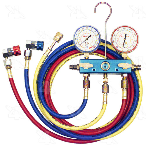 Four Seasons R134a Aluminum Fahrenheit Manifold Gauge Set w/ Coupler 59199
