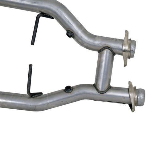 BBK Short Mid H Pipe with Catalytic Converters - 2-1/2 for 1996-2004 Mustang 4.6 GT / Cobra (For Long Tube Headers)