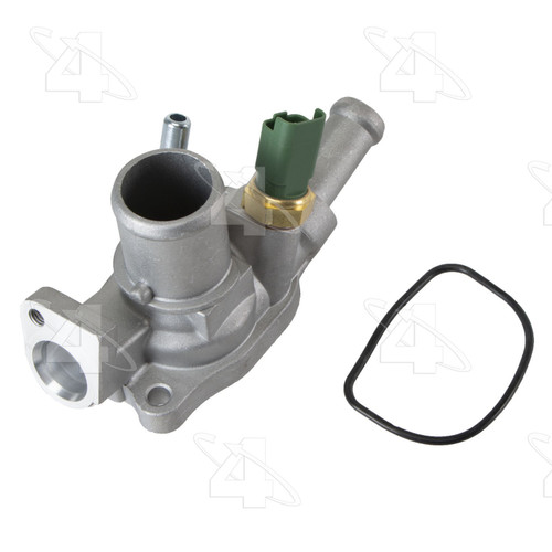 Four Seasons Water Outlet with Thermostat for 2012-2020 Dodge/Fiat/Jeep 1.4L (Dart, 500, 500L, 500X) 86226