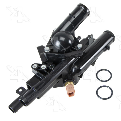 Four Seasons Outlet and Thermostat Housing Kit with Thermostat for 2007-2013 Hyundai/Kia 2.0L 2.4L (Tucson, Rondo) 86229