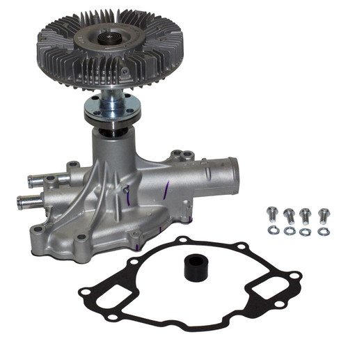 GMB Engine Water Pump with Fan Clutch for 1988-1998 Ford 5.8L 5.0L (Bronco, E-150 Econoline, E-150 Econoline Club Wagon, E-250 Econoline)