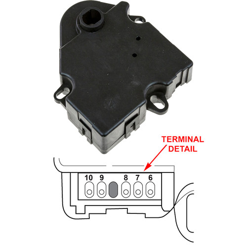 GPD HVAC Actuator 1712073 for 2002-2009 Chevrolet/GMC/Isuzu 4.2L 5.3L (Trailblazer, Trailblazer EXT, Envoy, Envoy XL)