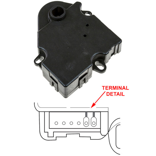GPD HVAC Actuator 1712064 for 1991-2003 Chevrolet/Ford/GMC 5.0L 7.4L (C1500, C2500, C2500 Suburban, C35)