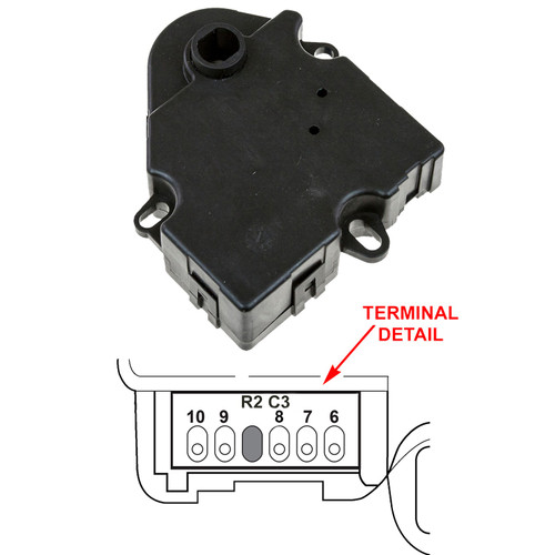GPD HVAC Actuator 1712065 for 1994-2014 Buick/Cadillac/Chevrolet 3.1L 5.7L (Century, Commercial Chassis, LeSabre, Park Avenue)