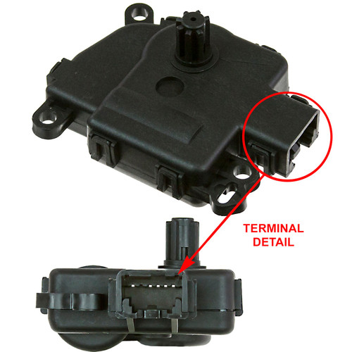 GPD HVAC Actuator 1712302 for 2004-2009 Ford/Nissan 3.0L 3.5L (Freestyle, Taurus X, Quest)