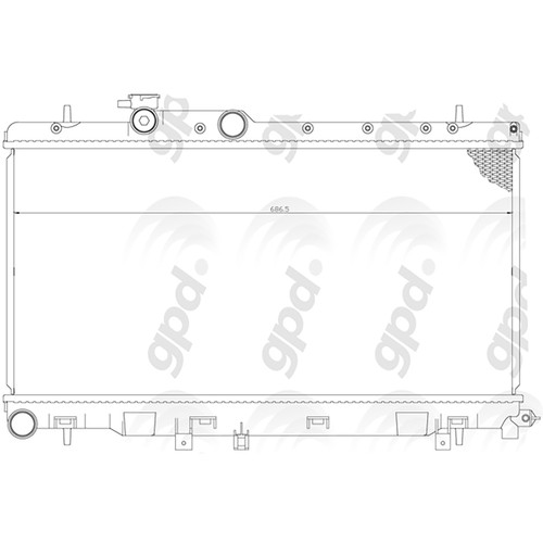 GPD Radiator 2704C for 2006-2007 Subaru 2.5L (Impreza)