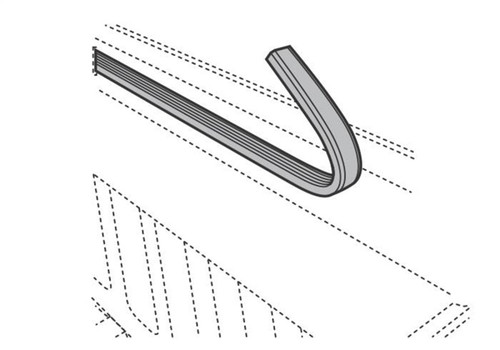 BAK Bulkhead Seal, Thick Ribbed, 3/4 in x 65 in