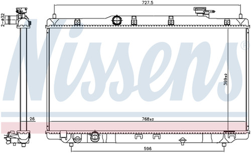Nissens Radiator 606310 for 2015-2020 Acura 2.4L 3.5L (TLX)