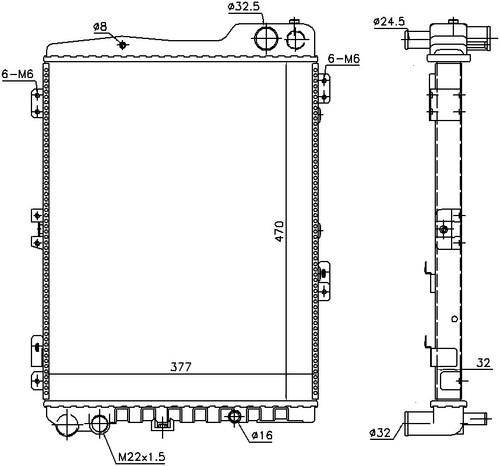 Nissens Radiator 60442 for 1988-1992 Audi 2.3L (80, 80 Quattro, 90, 90 Quattro)