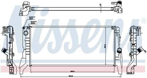 Nissens Radiator 60861 for 2013-2023 BMW/Mini 2.0L 1.6L (220i, X1, X2, Cooper)