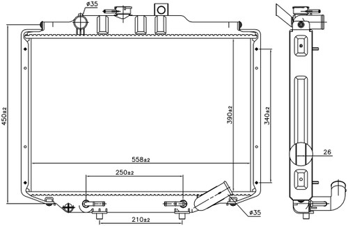 Nissens Radiator 606672 for 1987-1990 Mitsubishi 2.4L (Van)